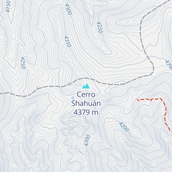 Map of Cerro Shahuán