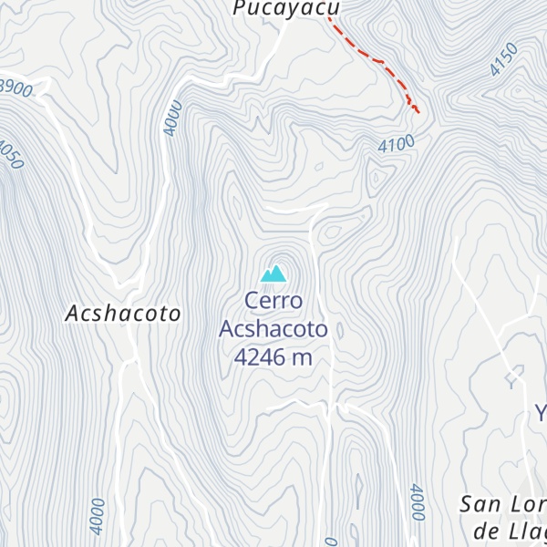 Map of Cerro Acshacoto