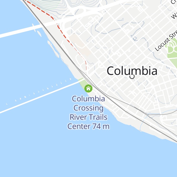 Map of Columbia Crossing River Trails Center