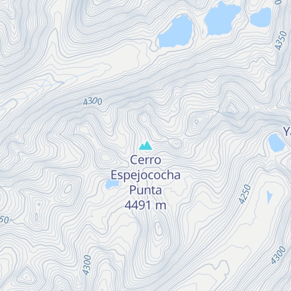 Map of Cerro Espejococha Punta