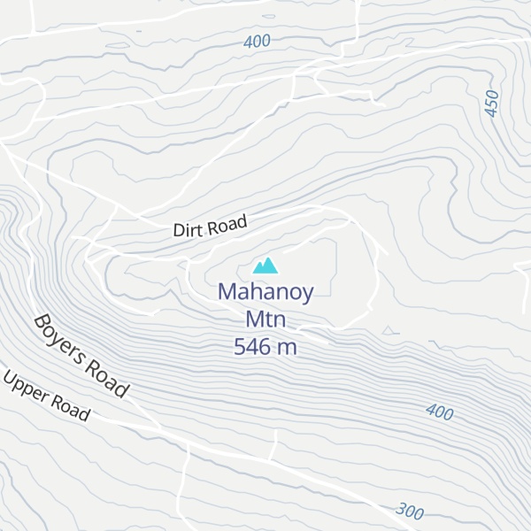 Map of Mahanoy Mtn