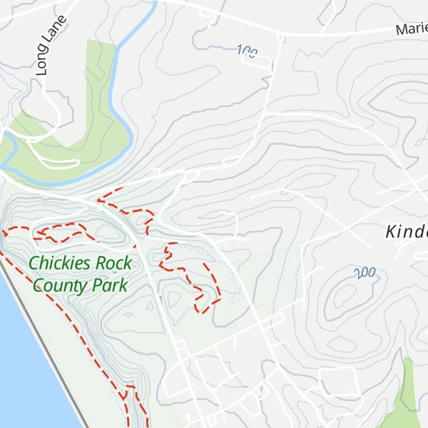 Map of Chickies Ridge
