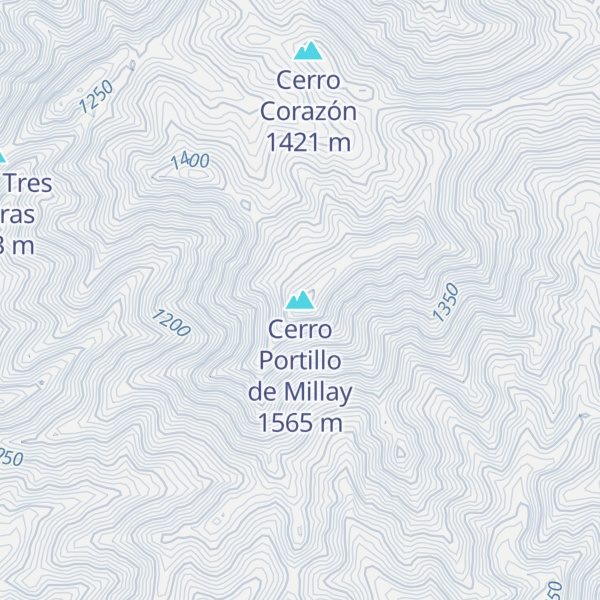 Map of Cerro Portillo de Millay