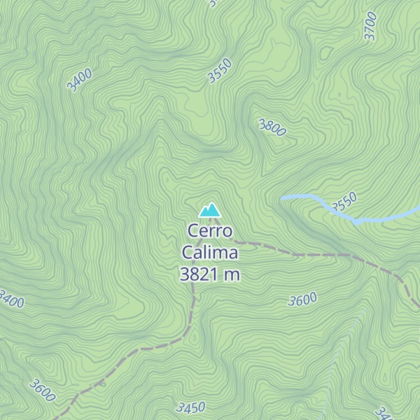Map of Cerro Calima