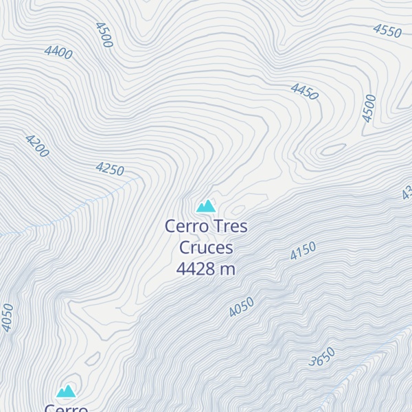 Map of Cerro Tres Cruces
