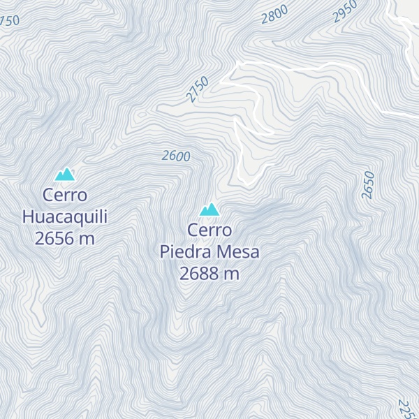Map of Cerro Piedra Mesa
