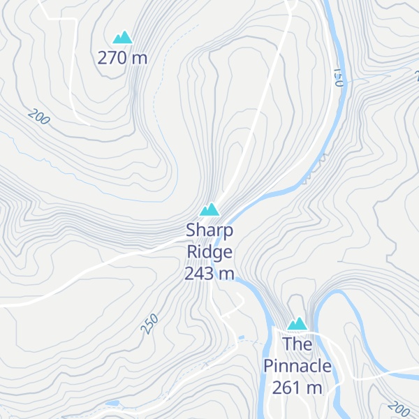 Map of Sharp Ridge