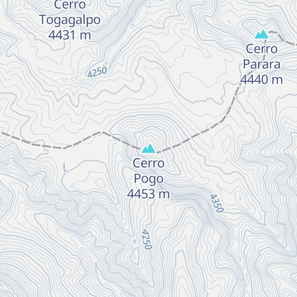 Map of Cerro Pogo