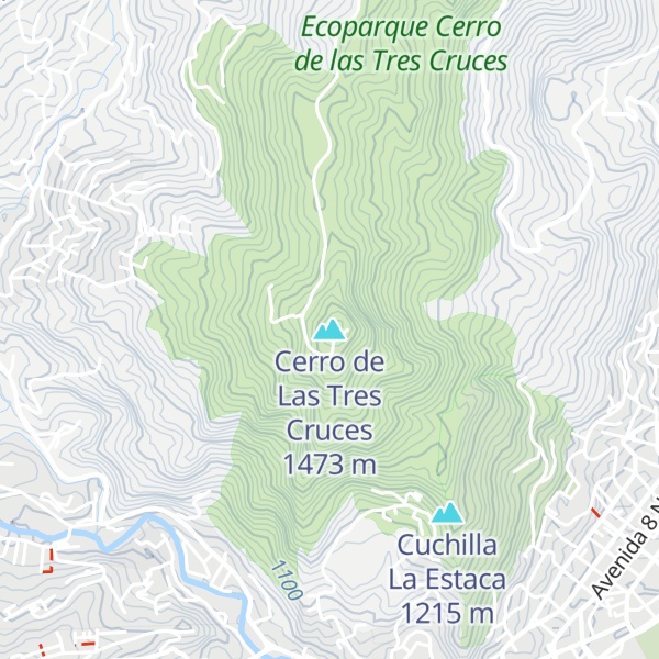 Map of Cerro de Las Tres Cruces