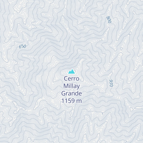 Map of Cerro Millay Grande