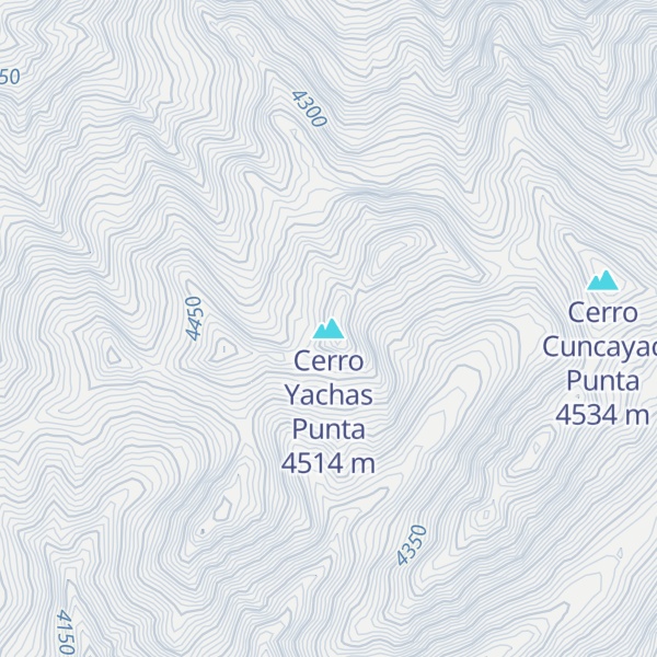 Map of Cerro Yachas Punta