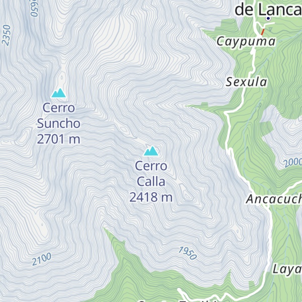 Map of Cerro Calla