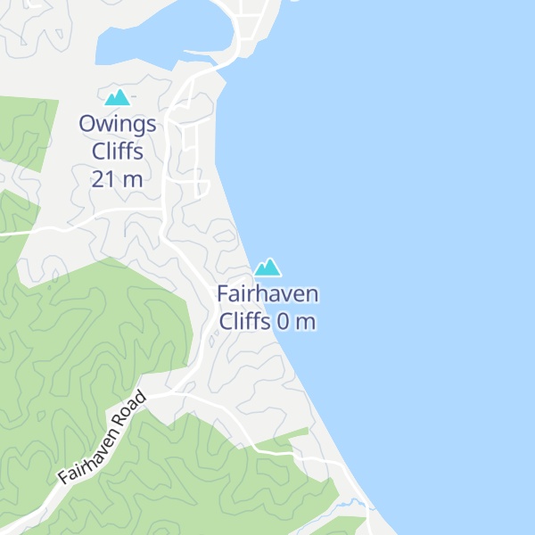 Map of Fairhaven Cliffs