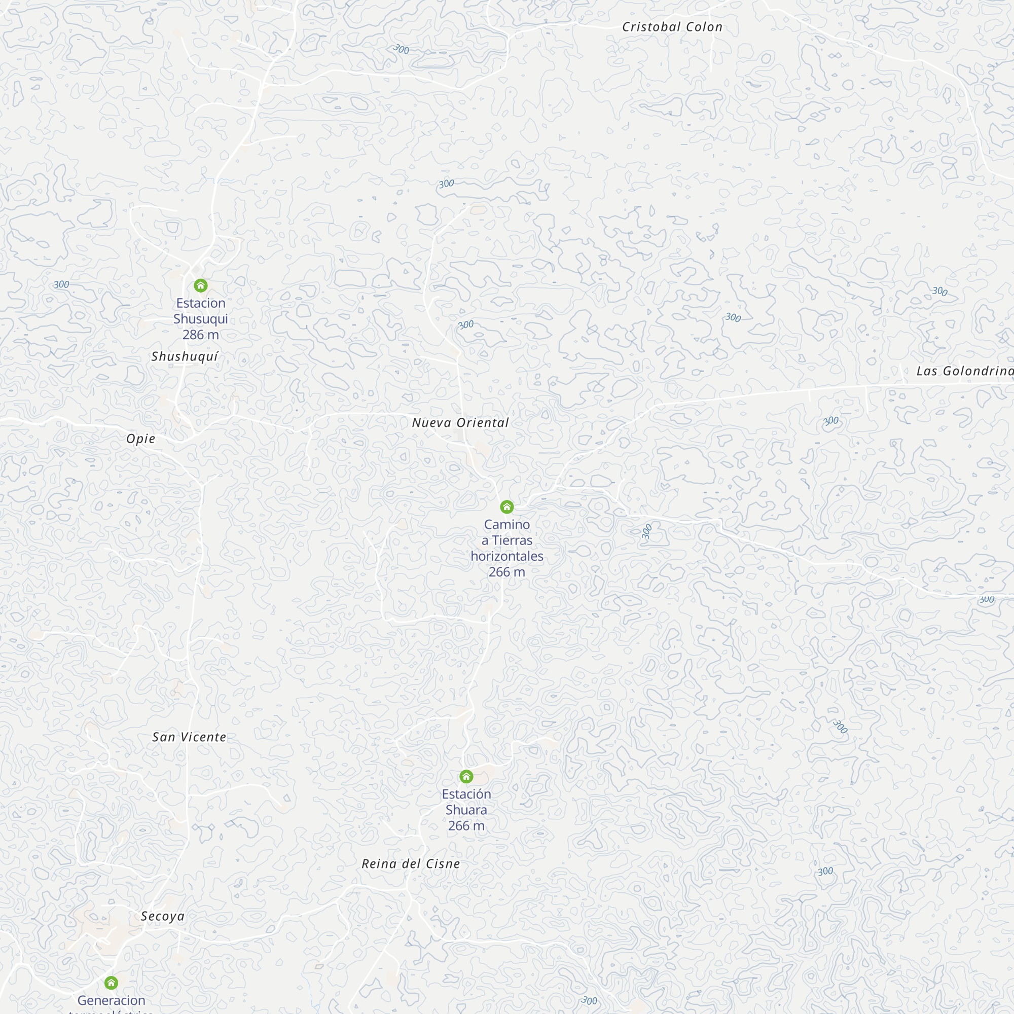Camino a Tierras horizontales map