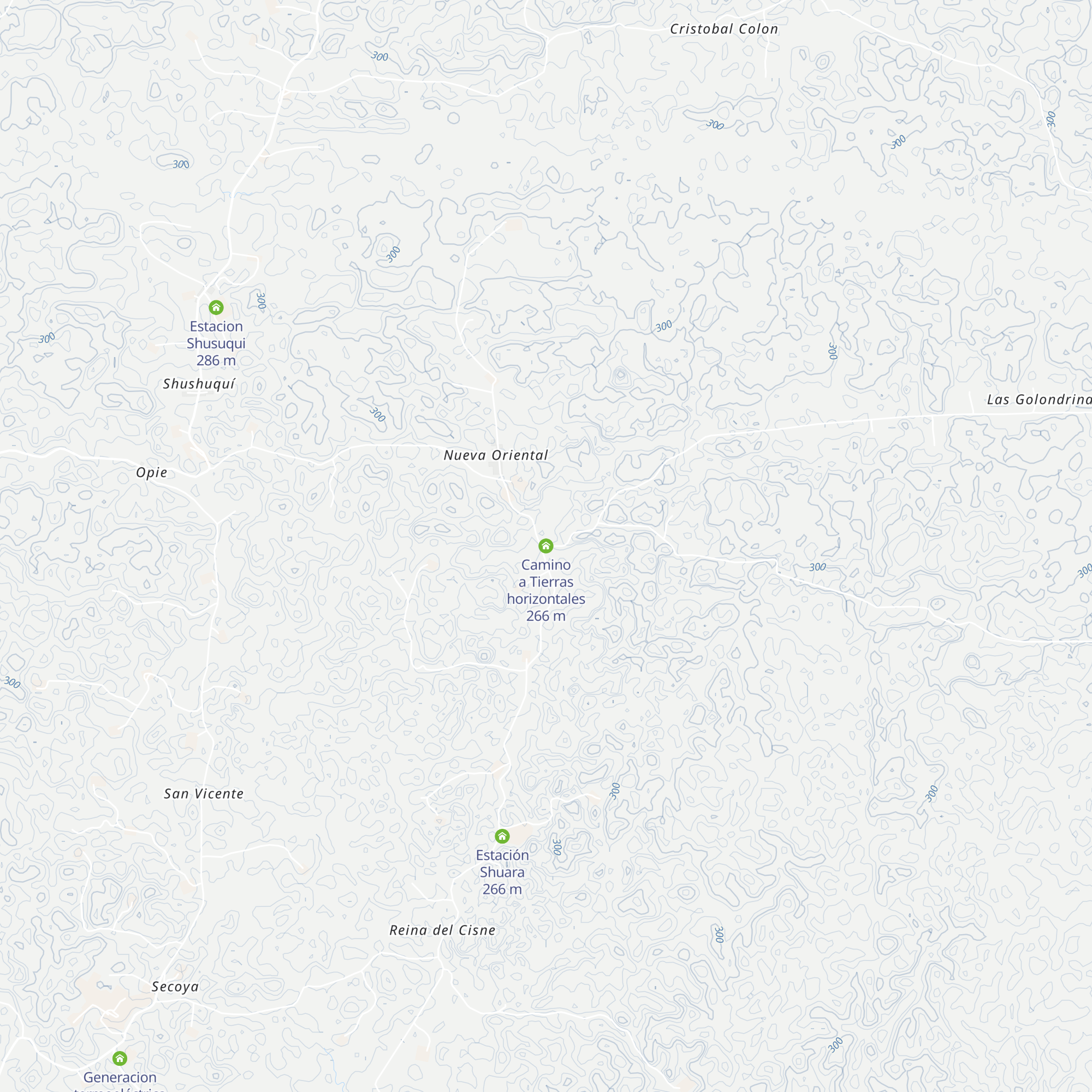 Camino a Tierras horizontales map