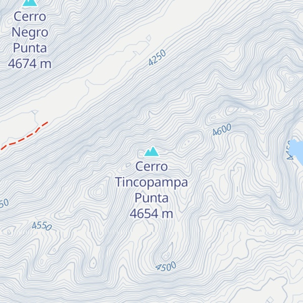 Map of Cerro Tincopampa Punta