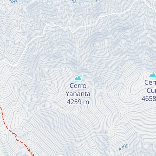 Map of Cerro Yananta