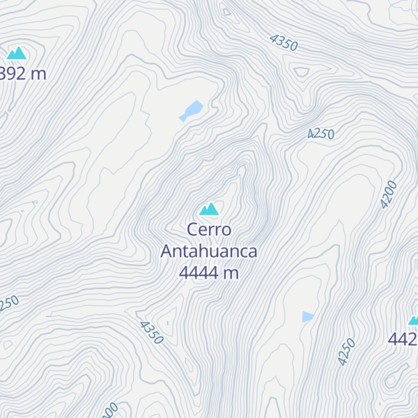 Map of Cerro Antahuanca