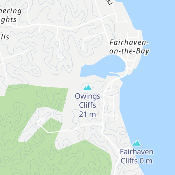 Map of Owings Cliffs