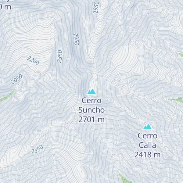 Map of Cerro Suncho
