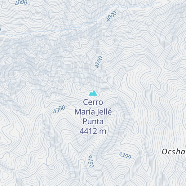 Map of Cerro María Jellé Punta