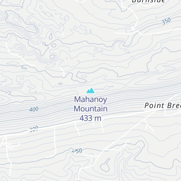 Map of Mahanoy Mountain