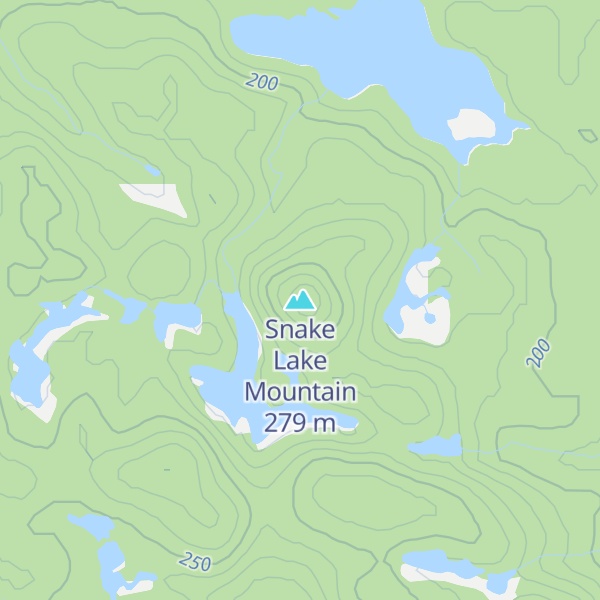 Map of Snake Lake Mountain