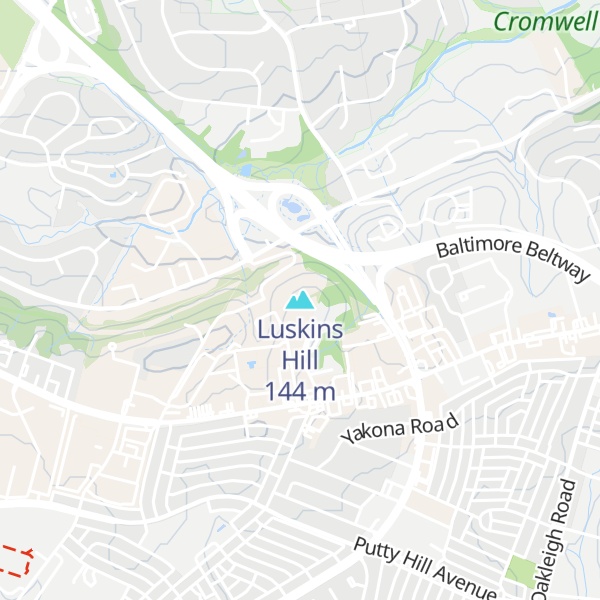 Map of Luskins Hill