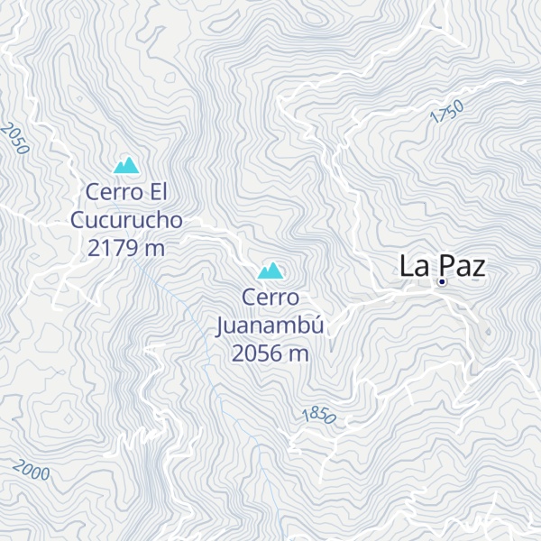 Map of Cerro Juanambú