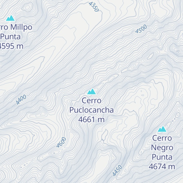 Map of Cerro Puclocancha