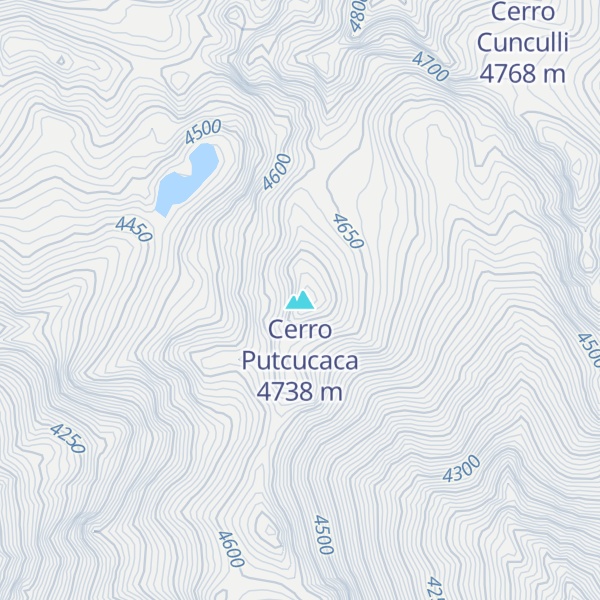 Map of Cerro Putcucaca