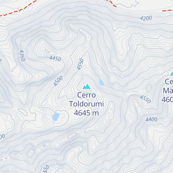 Map of Cerro Toldorumi
