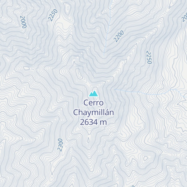Map of Cerro Chaymillán