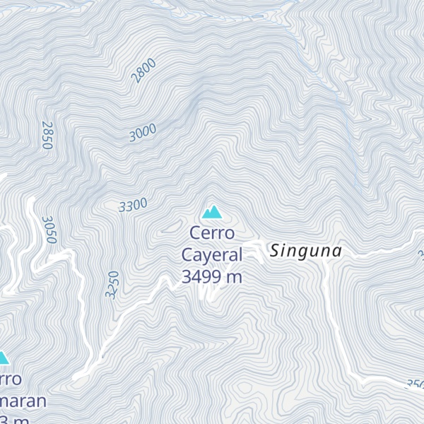 Map of Cerro Cayeral