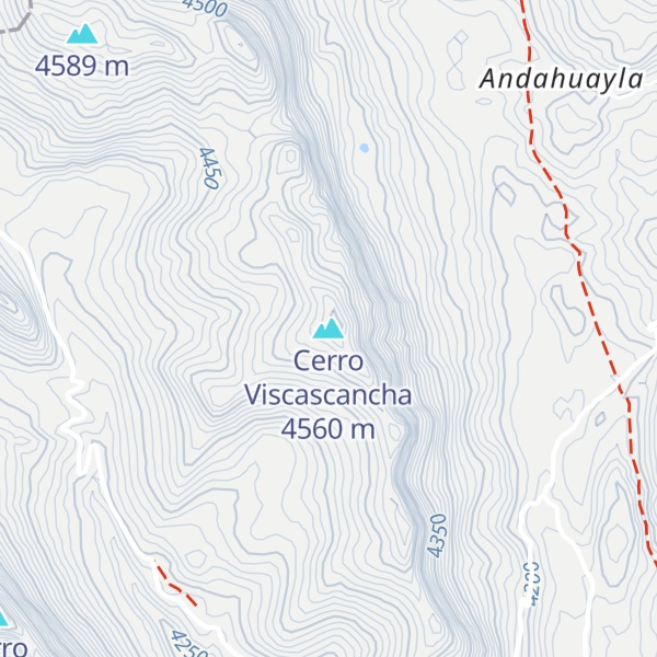 Map of Cerro Viscascancha