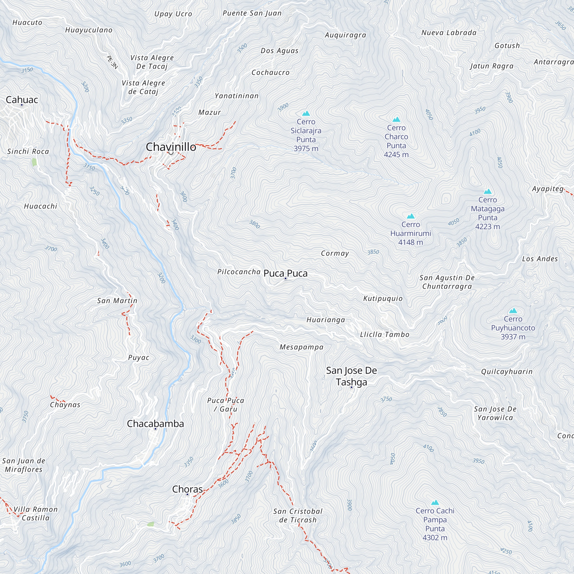 Tambo Puca Puca map