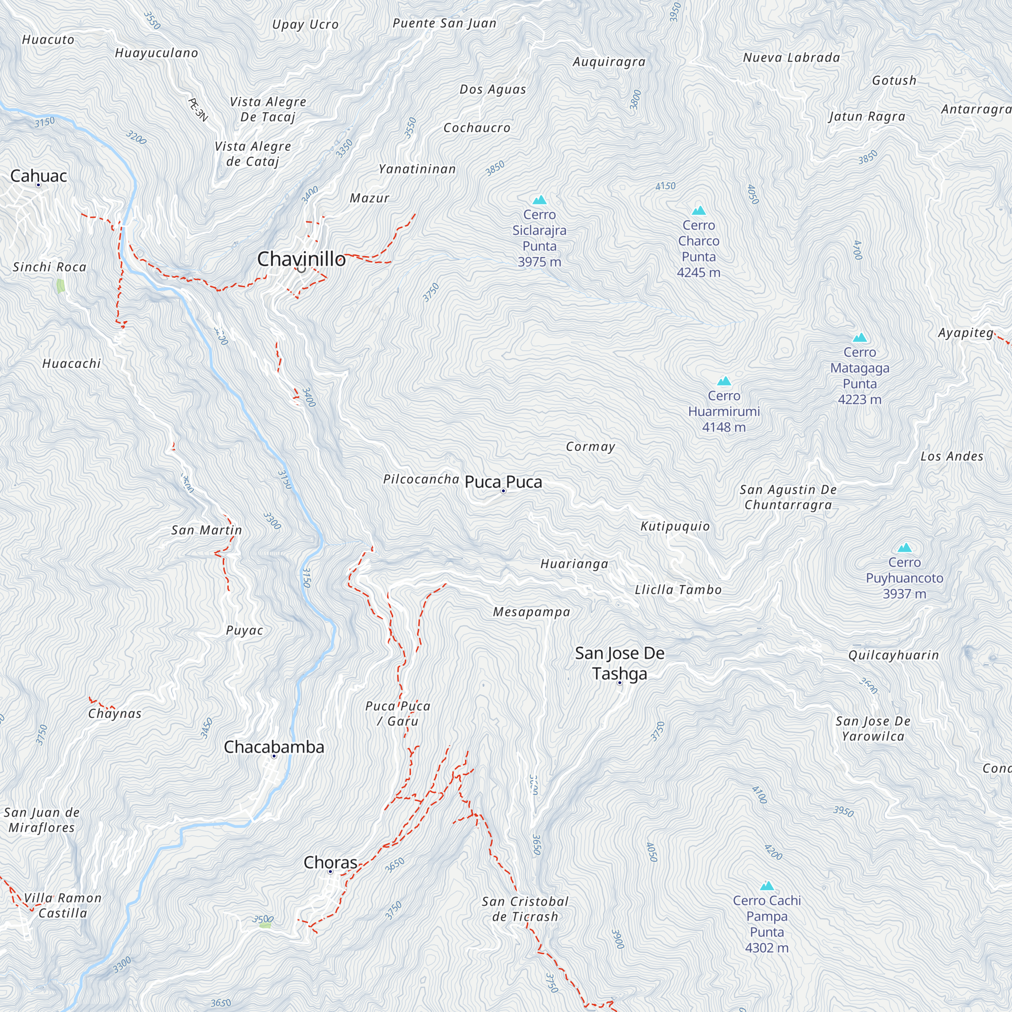 Tambo Puca Puca map