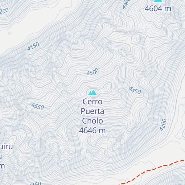 Map of Cerro Puerta Cholo