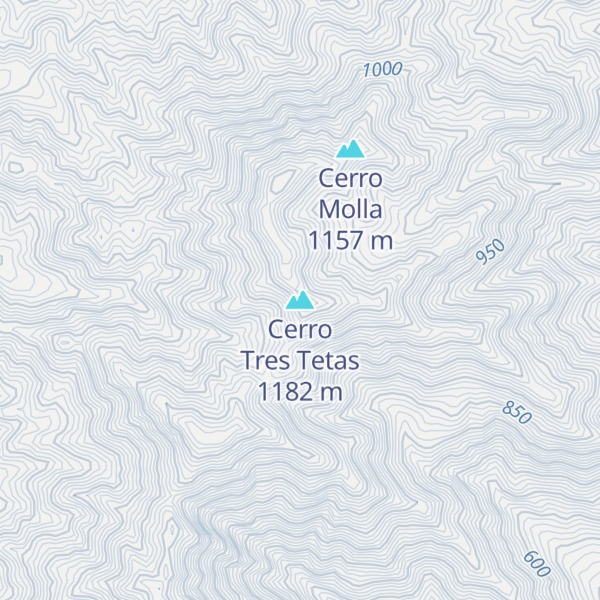Map of Cerro Tres Tetas