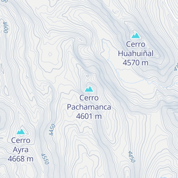 Map of Cerro Pachamanca