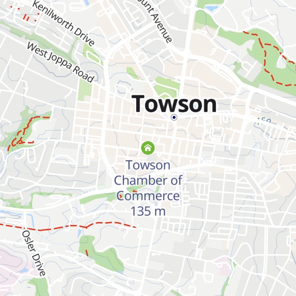 Map of Towson Chamber of Commerce