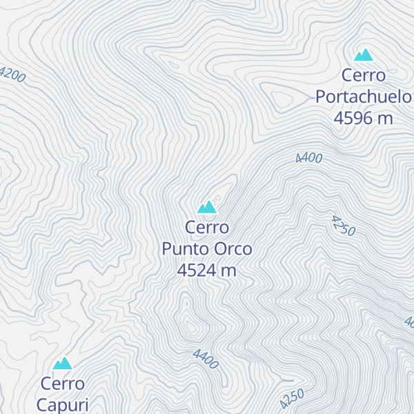 Map of Cerro Punto Orco