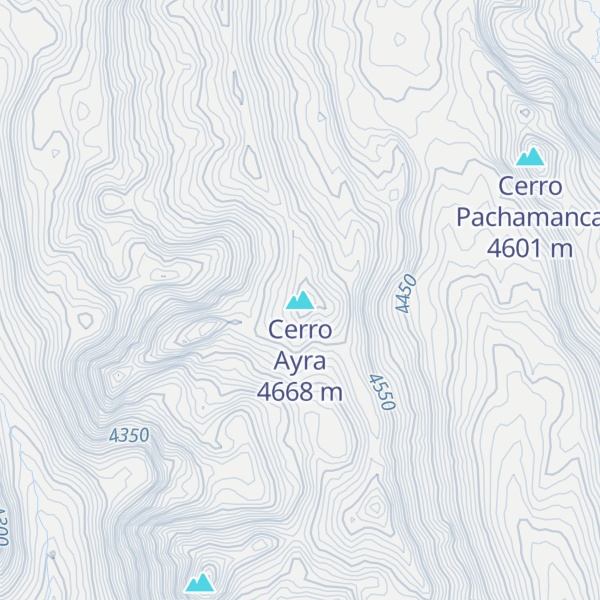 Map of Cerro Ayra