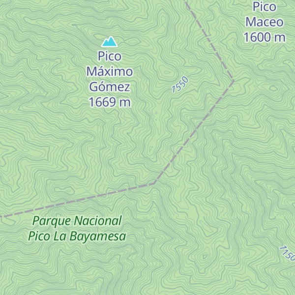Map of Pico Céspedes