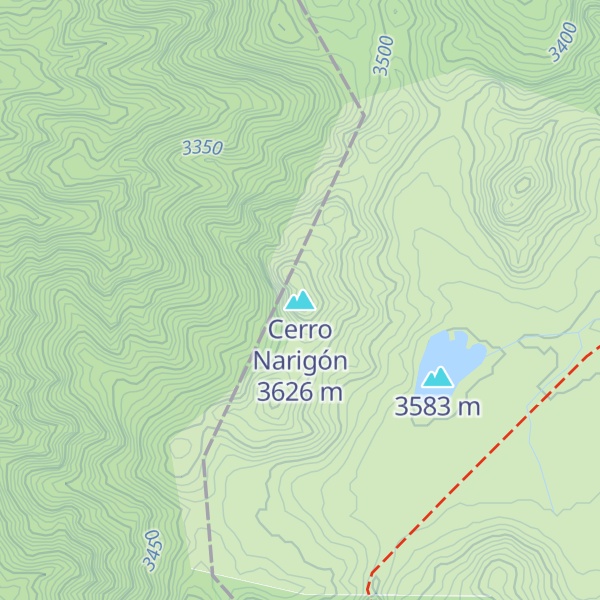 Map of Cerro Narigón