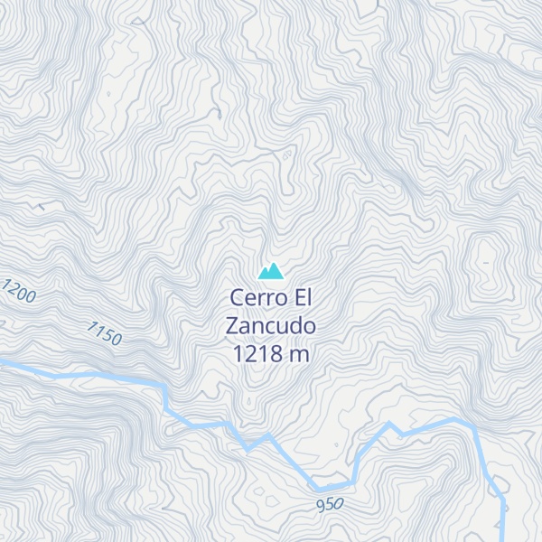 Map of Cerro El Zancudo