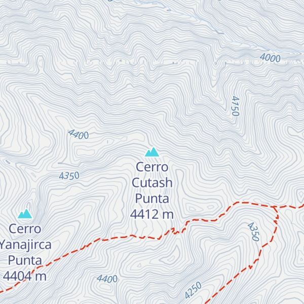 Map of Cerro Cutash Punta