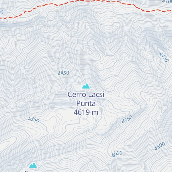 Map of Cerro Lacsi Punta