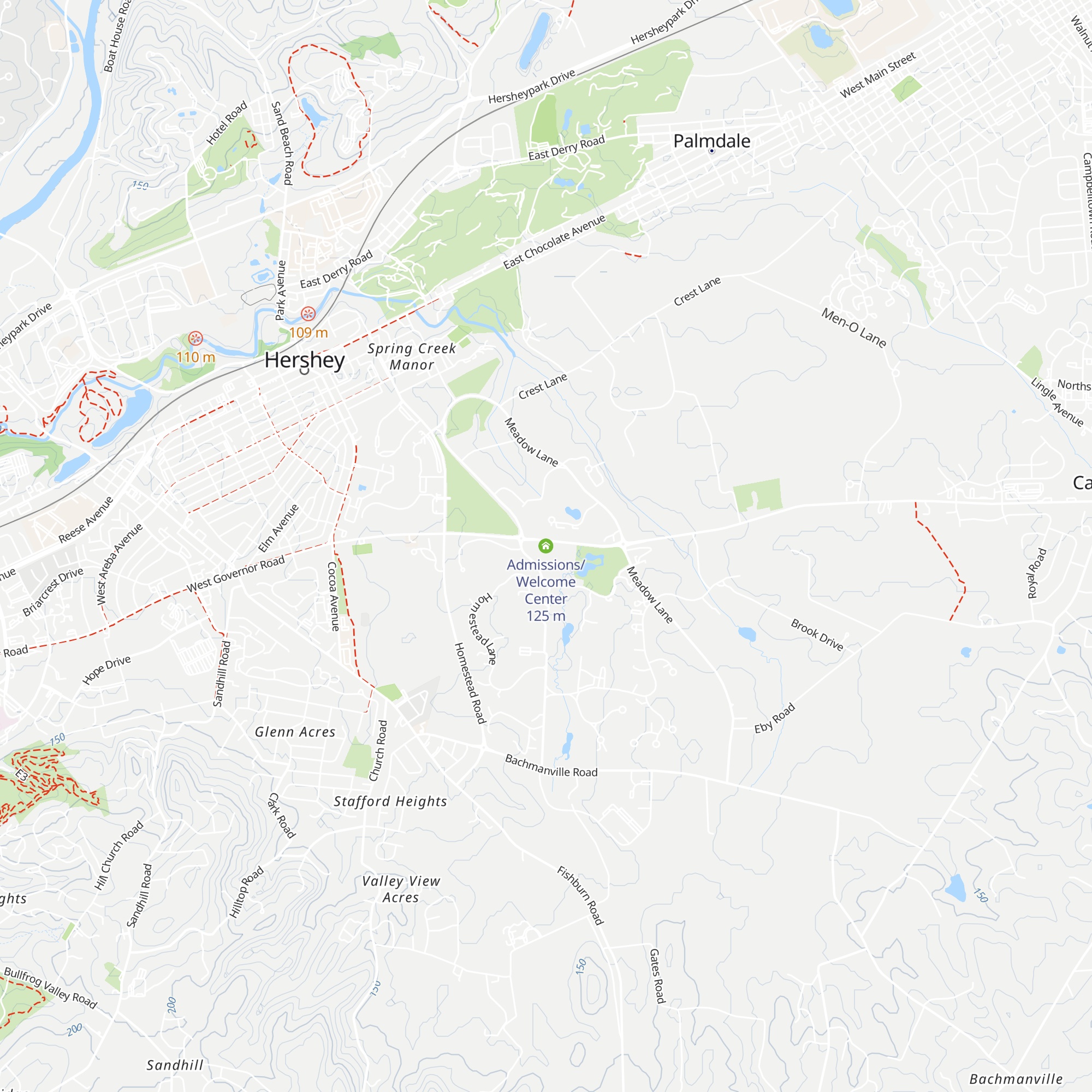 Admissions/Welcome Center map