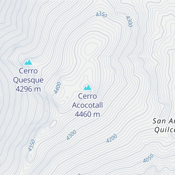 Map of Cerro Acocotall